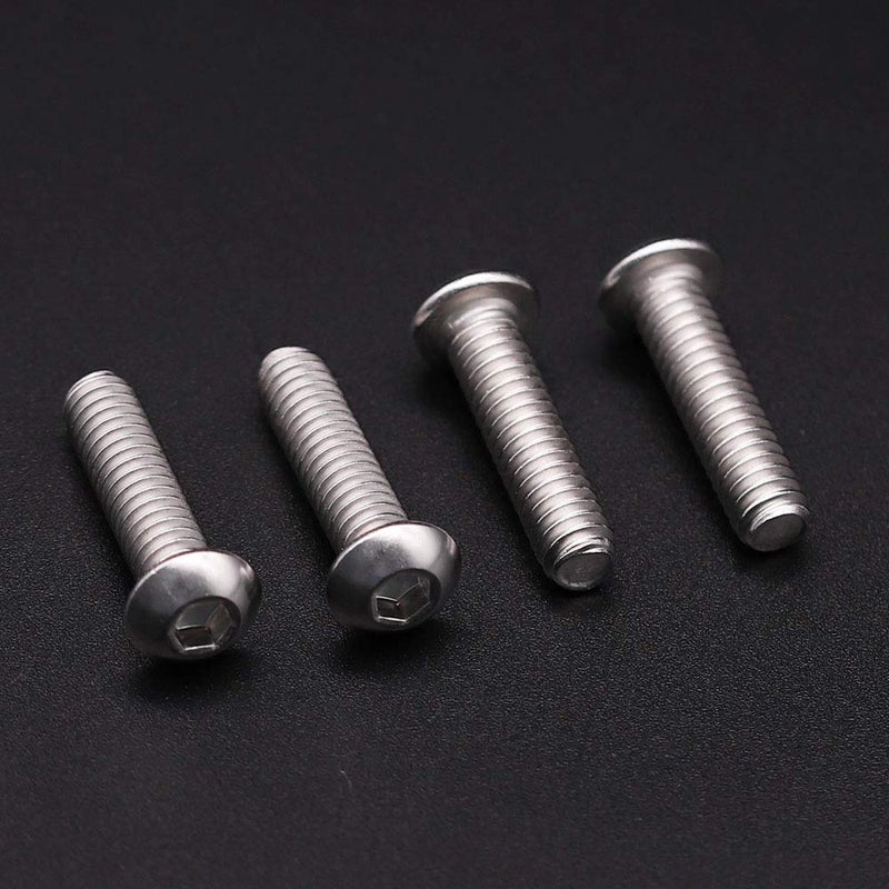 RoyceMart 5/16-18 x 1" (25 Pack) Hex Socket Button Head Cap Screws Bolts, Allen Socket Drive, 304 Stainless Steel 18-8, Bright Finish, Full Machine UNC Threads - Image 3